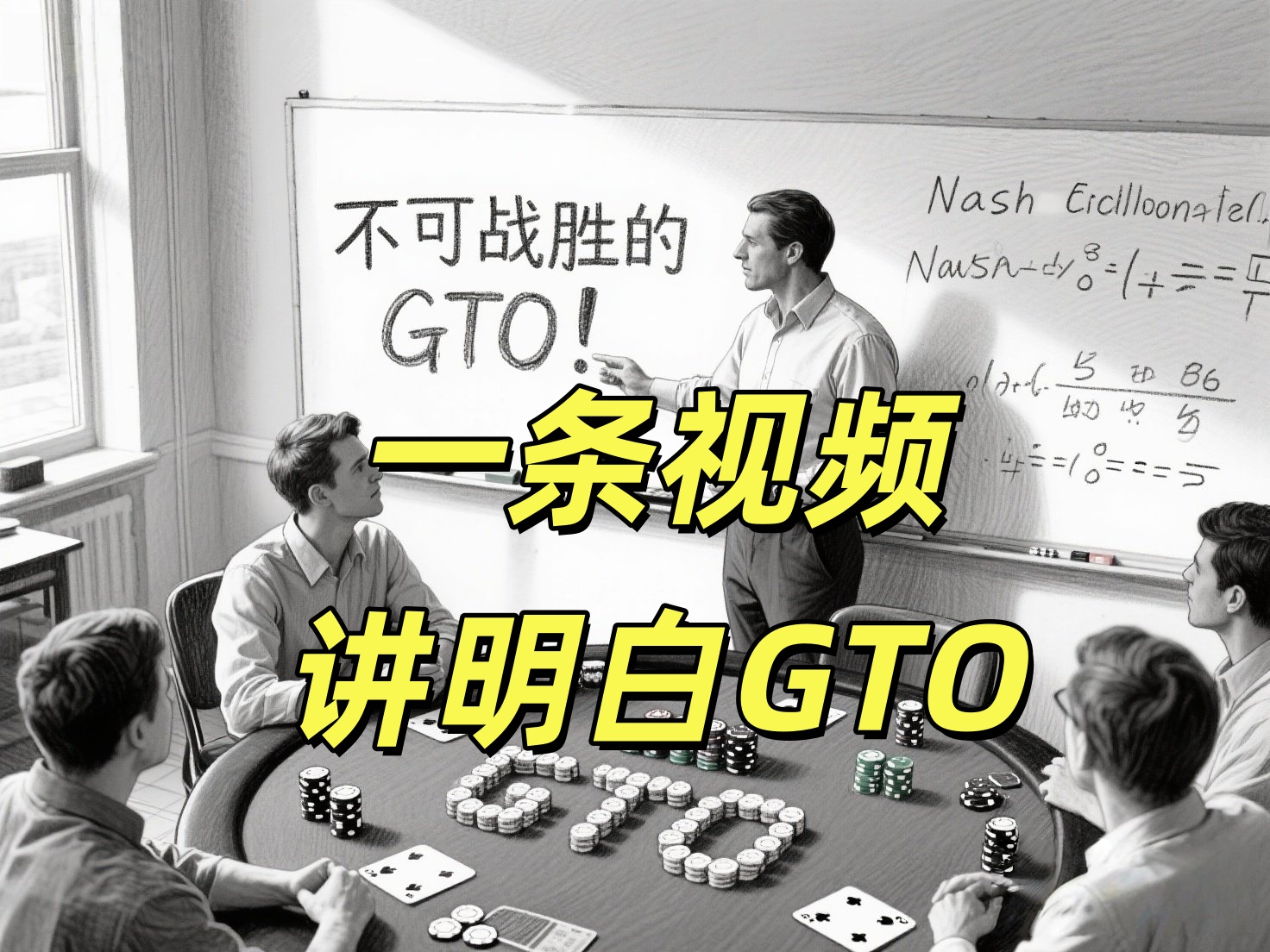 一条视频搞懂德州扑克“不败秘笈——GTO”核心精髓